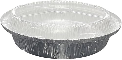 Miniatura 4 de Sartenes para pastel de aluminio de 9 pulgadas con tapa sartenes redondas desechables resistentes para almacenar hornear tartas recalentar y servir