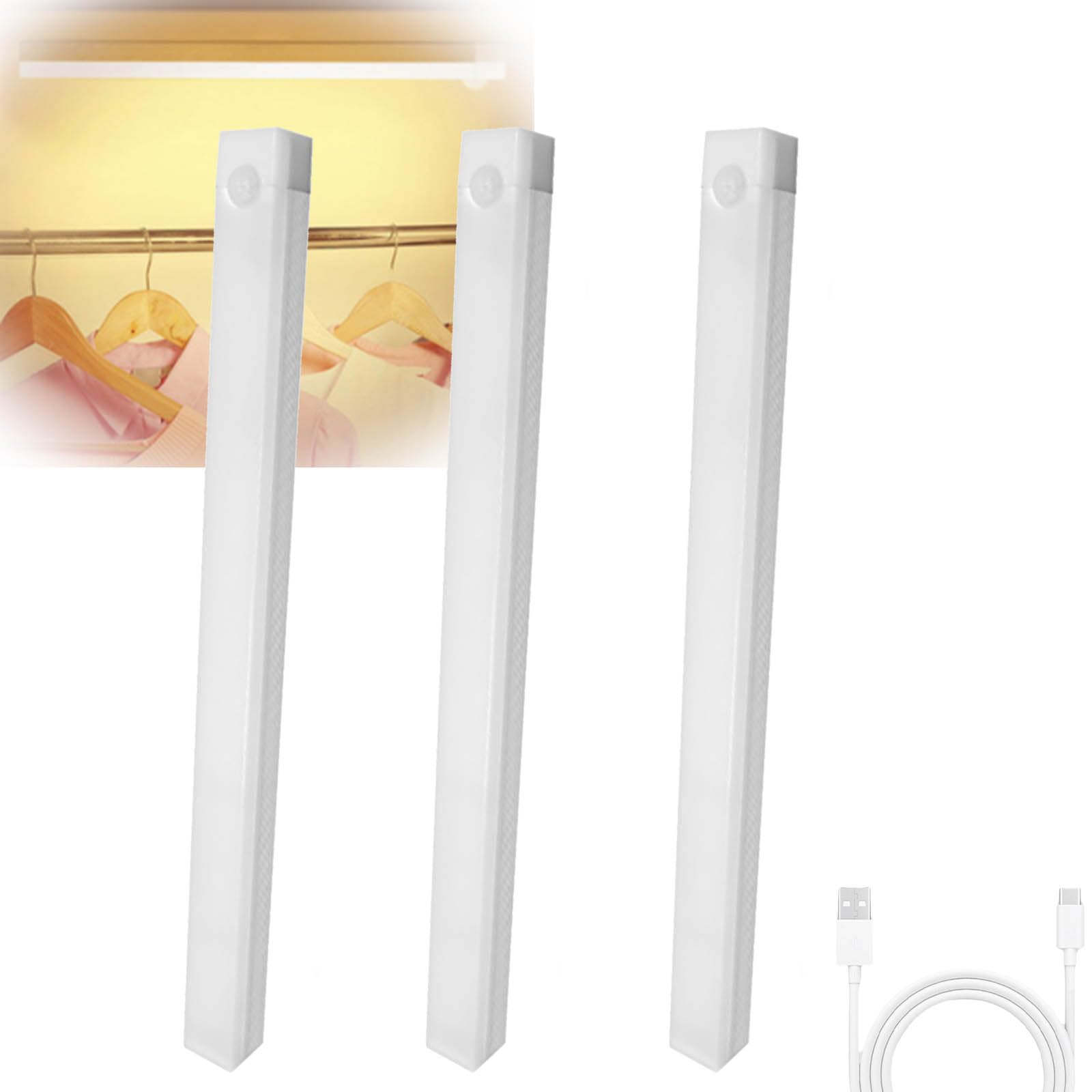 Punch-Free Smart Sensor Magnetic Rechargeable Led Lights, Motion Activated Cabinet Lights, Punch Free Smart Sensor Magnetic Rechargeable Led Light, for Stairs, Wardrobe (Warm Light 50cm/19.68in) — image 1