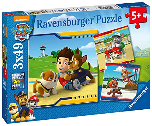 Ravensburger Kinderpuzzle - 09369 Helden mit Fell - Puzzle für Kinder ab 5 Jahren, Paw Patrol Puzzle mit 3x49 Teilen – Bild 3