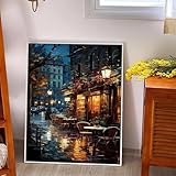 Kit de peinture numérique: comprend 1 jeu de cadres de bricolage à assembler, 3 pinceaux, 1 toile pré - imprimée colorée, 1 jeu de peinture acrylique colorée, 1 image échantillon, 1 paquet de clous, 2 crochets. Ce kit de peinture à l'huile acrylique comprend tous les outils, vous n'avez donc pas besoin d'acheter des outils supplémentaires.