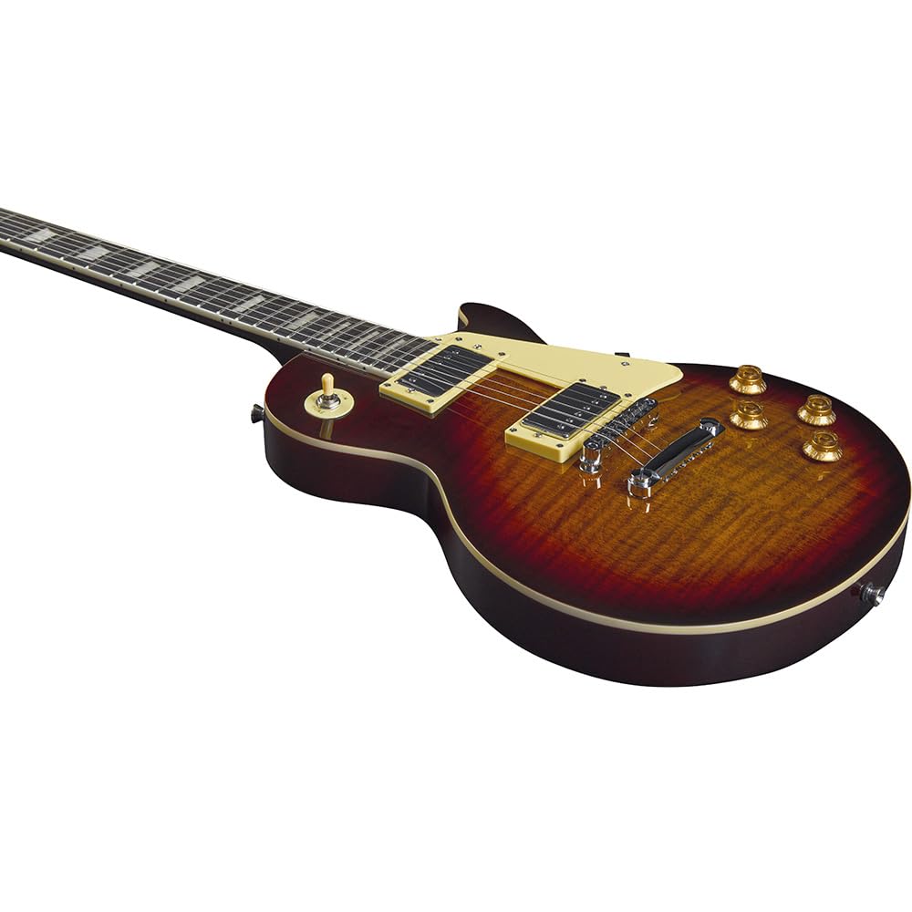 SPENCER BY EKO - LP10 HONEY BURST, Guitare Électrique, Corps en Peuplier, Manche en Érable, Touche en Résine, Micros H-H, Sélecteur Toggle 3 positions, Chevalet style Tune-O-Matic, Couleur Honey Burst