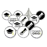 Graduation Party Favor Stickers for Hershey Kisses - Grad Cap Collection (Set of 324)