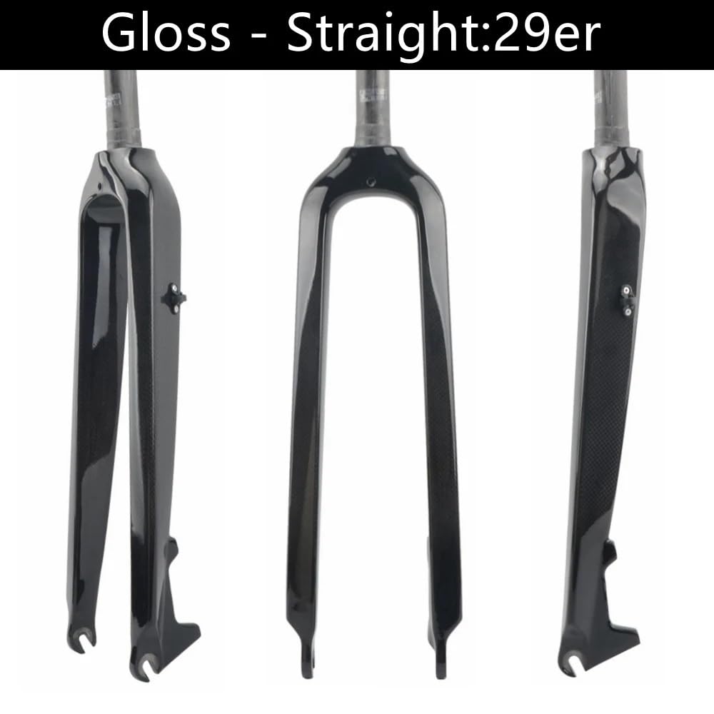 Forcella Mtb 1 Pcs In Fibra di Carbonio Forcella Dura Della Bici Mountain Forcella Anteriore 26er 27.5er 29er Freno A Disco Della Bicicletta MTB Accessorie Assale Anteriore 9mm Forcelle Rigide Mtb ( C