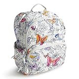 Vera Bradley Women's Small Banbury Backpack, Cotton Gabardine, Wing + Bloom, One Size