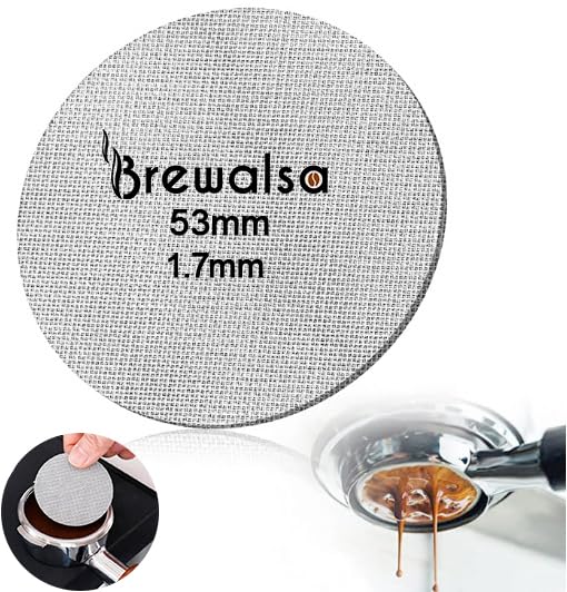 Image of 53mm Espresso Puck Screen for 54mm Portafilters - Fits with Breville, Delonghi Espresso Machines Reusable Puck Screen Premium Filter for Enhanced Coffee Extraction