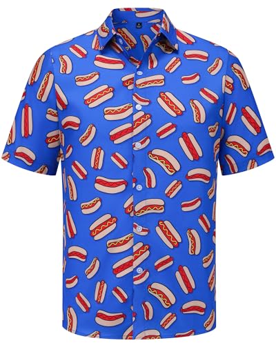 Men's Hawaiian Shirts Short Sleeve Casual Button Down Floral Summer Tropical Beach Hawaiian Shirts for Men3