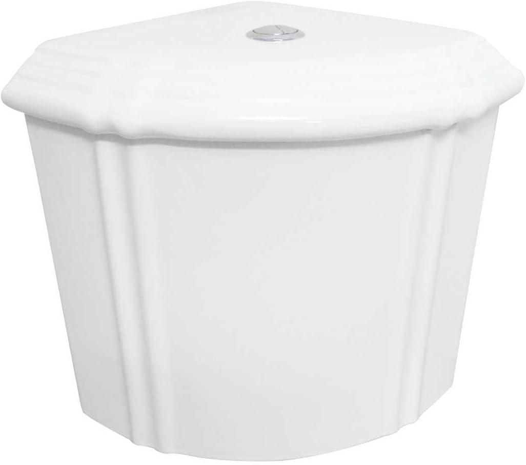 RENOVATORS Supply Manufacturing Sheffield 1.6 GPF Dual Flush Corner Toilet Tank with Gravity Fed Technology in White 13747