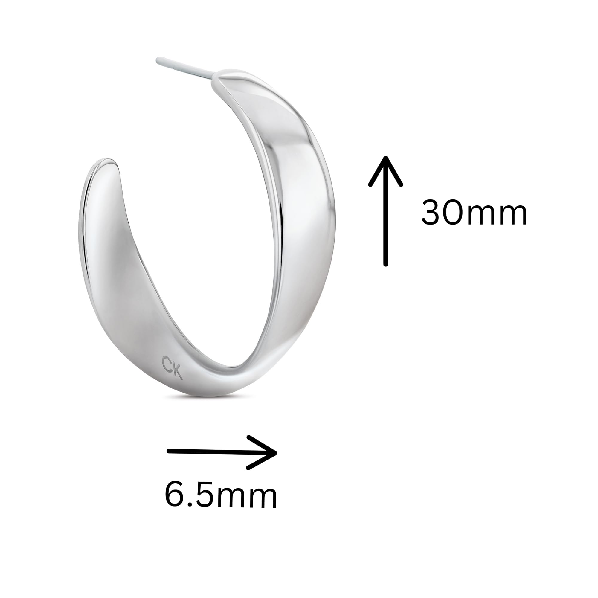 Calvin Klein Pendientes de Aro para Mujer Colección ETHEREAL METALS de Acero Inoxidable - Disponible en Oro o Plata