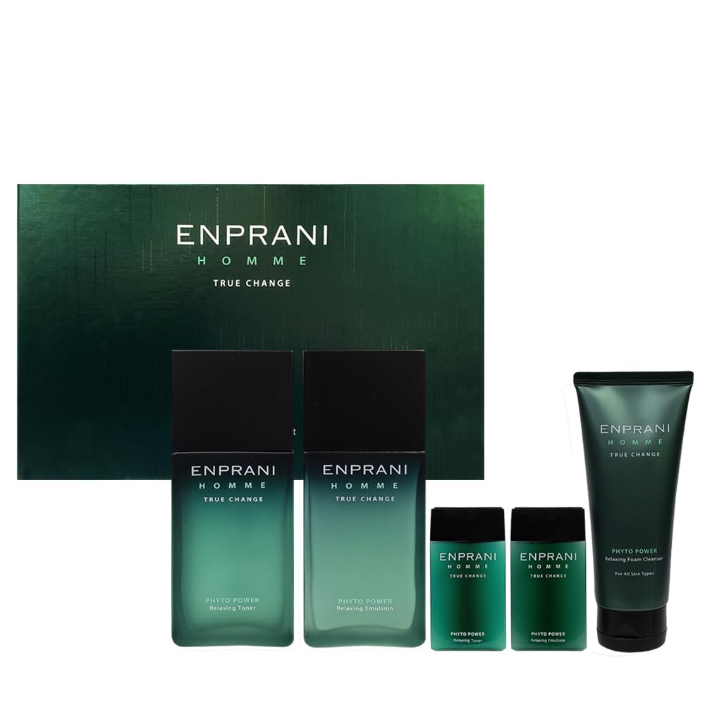 Enprani HOMME PHYTO POWER SKIN CARE 3PCS SET, Skincare set for men - For men, Foam Cleanser, Toner, Emulsion