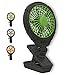 O2COOL 5" Battery Operated Clip Fan - Adjustable, Rotating, Tilt & Swivel Feature Portable Fan | AA Battery | 2 Speed | for Camping, Outdoors, Travel, Office Desk & Dorm Room