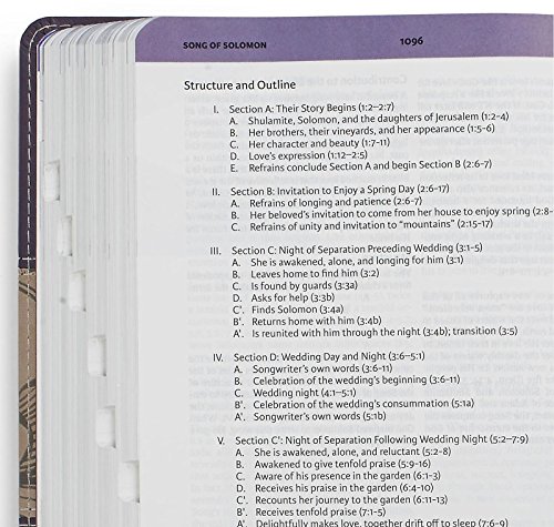 Holman Study Bible: NKJV Edition, Eggplant/Tan LeatherTouch Indexed - Thumbnail 3