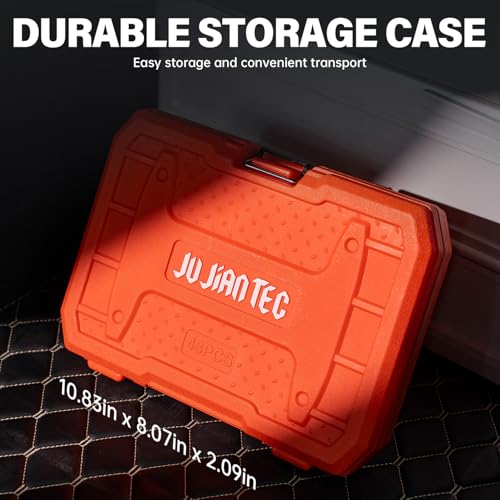Image of 48-Piece 1 /4 inch Drive Impact Socket Set, SAE & Metric (3 /16 inch-9 /16 inch & 4-15mm), Shallow & Deep Sockets Kit, 6-Point, Premium Cr-Mo Steel for Auto Repair, Sturdy Storage Case