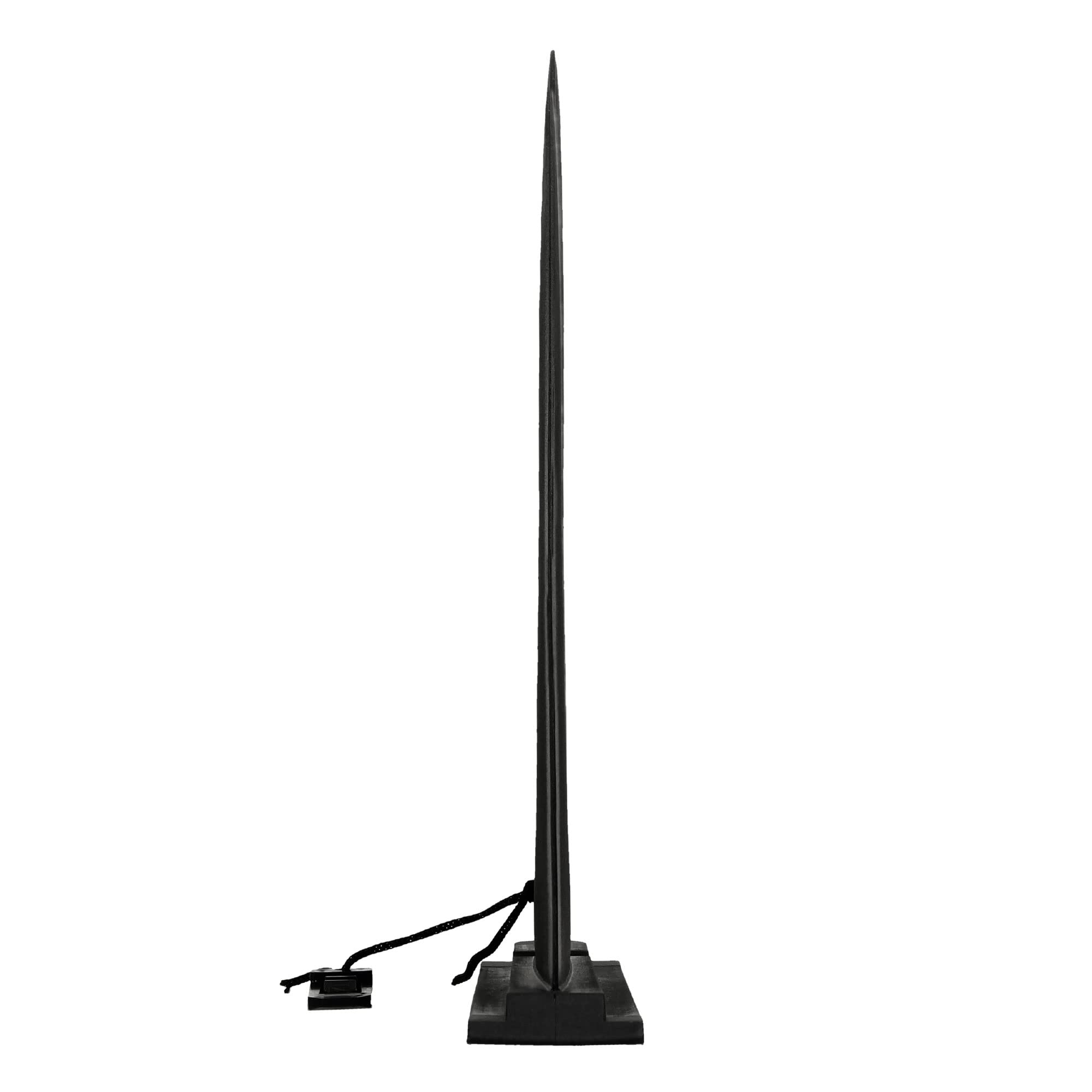 ECD Germany Pinna SUP Premium per Tavola da Stand Up Paddle, Pinna Centrale Rimovibile Universale 25x21x3,5 cm, Nylon Nero, Sistema Slide-In Senza Attrezzi, Accessori di Ricambio per Paddle Board