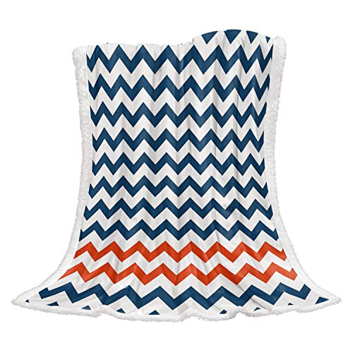 Womenfocus Ultra Luxurious Warm Sherpa Fleece Throw Blanket for Kids, Gifts Modern Ripples Lightweight Blanket Comfy Bed Blankets for Couch Sofa, All Season 39