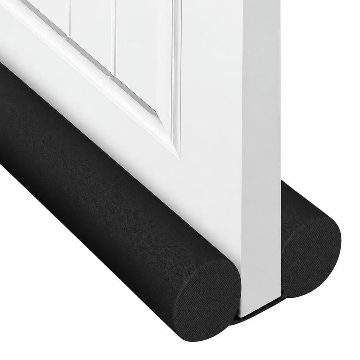 Adjustable Door Draft Stopper Seal Strip Bottom Weather Stripping for Door and Windproof Soundproof Dustproof Waterproof-2pcs black-7.5mm