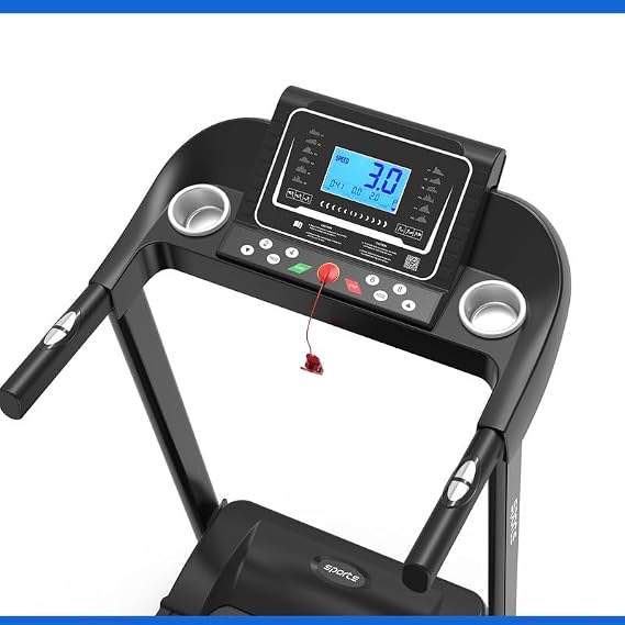 Treadmill with Incline, Folding Treadmill for Home Workout, Electric Walking Running Treadmill Machine 5 LCD Screen 250 LB Capacity