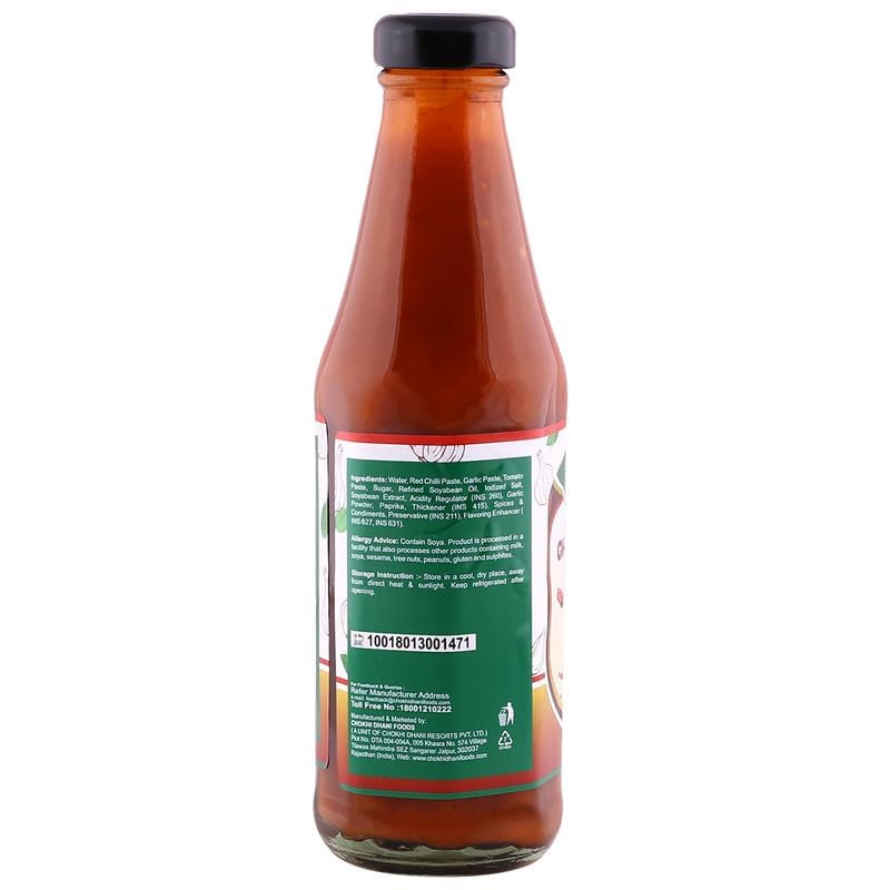Image of Chokhi Dhani Chilli Garlic Stir Fry Sauce 330g | Spicy Indo Chinese Cooking Sauce | For Noodles, Fried Rice & Vegetables | Use as Sauce & Dip | Natural Ingredients