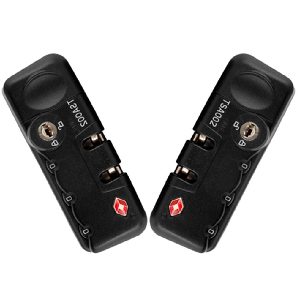 Mnuvxzaewf Black Combination Lock,Travel, Set Of A Pair S019# Password Lock Replacement Suitcases/Luggage For Suitcase Pull Rod