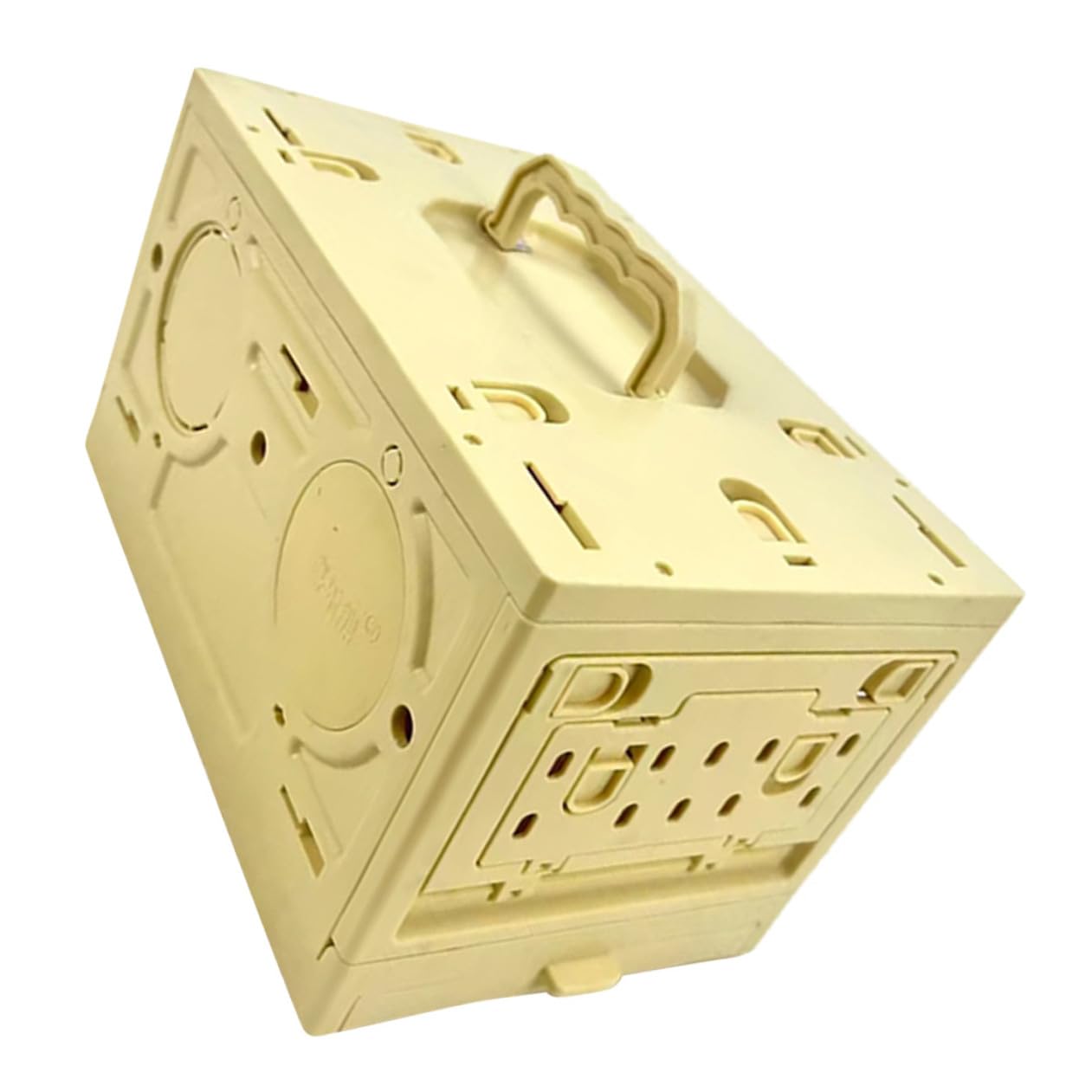 Cage de transport pliable jaune pour perruche et perroquet
