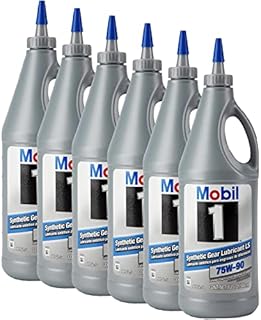 Mobil1 1043611 Full Synthetic Gear Lubricant, 75W-90 Quart 6 PK