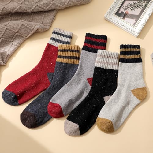 Image of Clothirily Wool Socks for Women, Thick Knit Winter Warm Boot Wool Socks