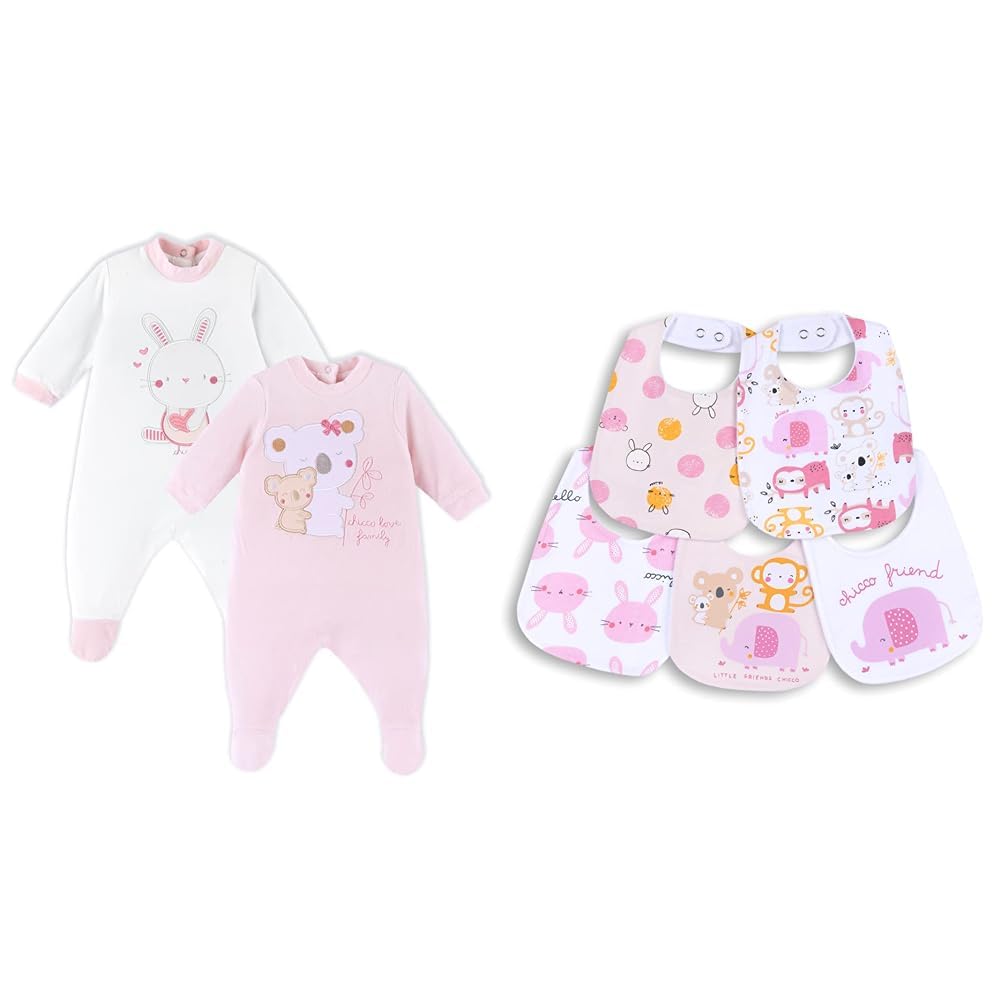 Chicco Set Tutine in ciniglia+Bavaglie