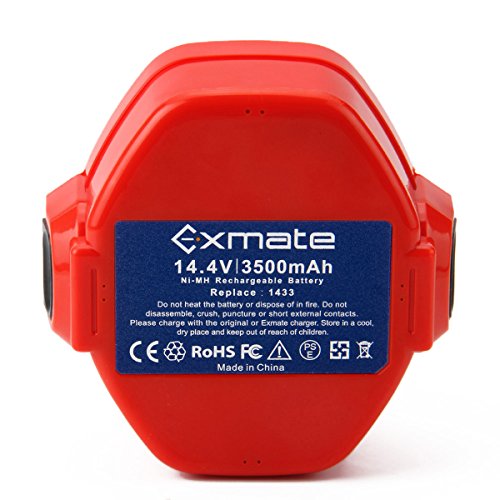 Exmate Pacote com 2 baterias de substituição 14,4V 3,5Ah Ni-MH para bateria Makita 14,4V 1420 1422 1
