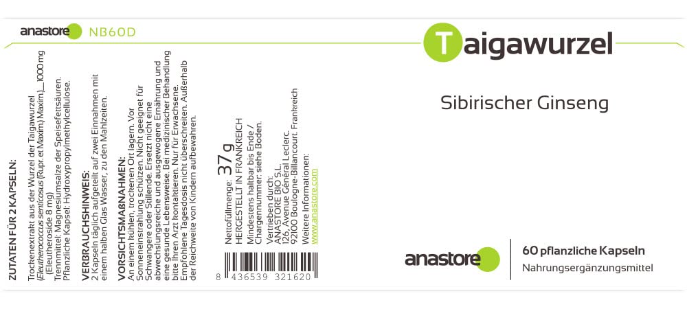 ELEUTEROCOCCO * PACK 3+1 GRATIS * 500 mg / 240 capsule * Titolato allo 0,8% in eleuterosidi * Energia, Equilibrio emozionale