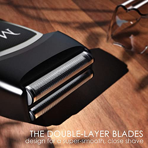 Memorism Multifunction Men’s Grooming Kit - Foil Shaver 4-Attachment Body Hair, Nose, Beard Trimmer With Adjustable Guard Heights - Rechargeable With Led Display Blizz Gs5 (Black) #TOP1