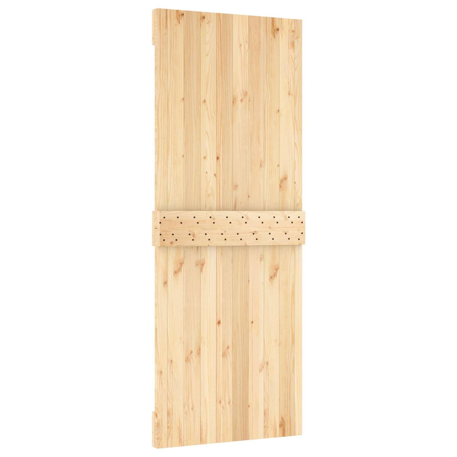 Drzwi z litego drewna sosnowego, 80 x 210 cm, surowe drewno sosnowe, minimalistyczny design do wnętrz