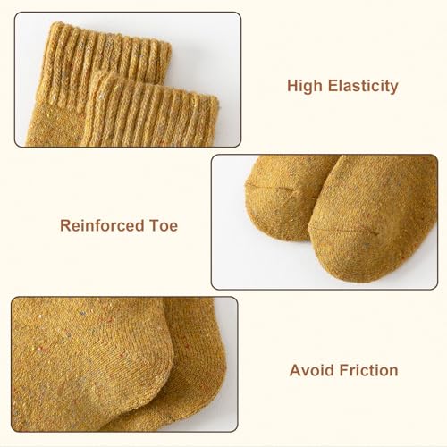 Image of Pleneal Wool Socks for Women - Womens Wool Socks Winter Warm Cozy Knit Sock for Women Men