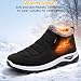 Herren-Winterstiefel mit Fellfutter, rutschfeste Slip-On-Sneaker, leichte wasserdichte Walkingschuhe für Herren, rutschfeste Sohle, dicke Sohle mit Unterstützung, weiche Innenausstattung, elastischer