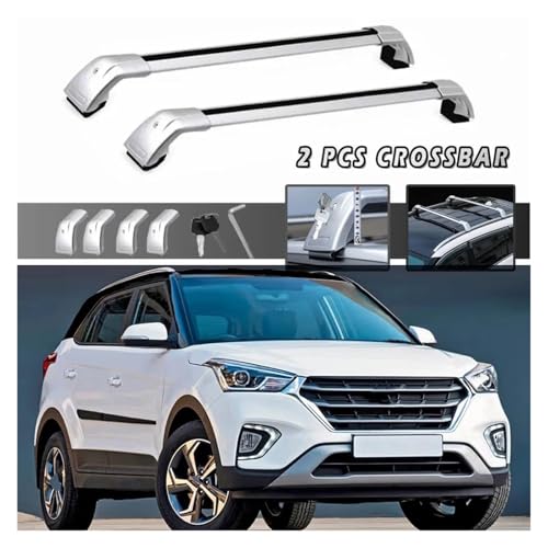Barras de techo para Hyundai Creta 2015-2020 con dos barras transversales ajustables 3
