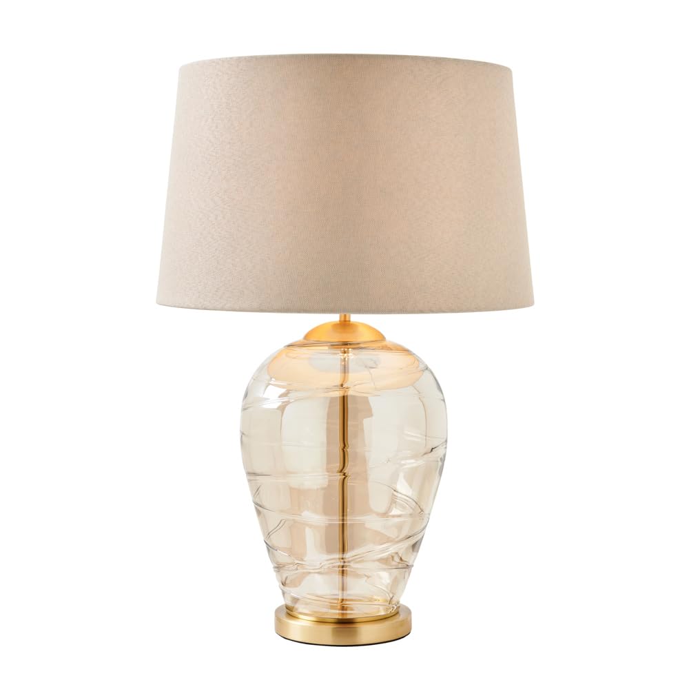 Litecraft Champagne Visconte Sarno Table Lamp Base With Ivory Tapered Shade - (Champagne)