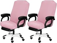 Vista 25 de SARAFLORA Funda para Silla de Oficina - Mediano, Negro - Funda Extraíble para Silla de Computadora para Silla de Oficina con Cremallera para Silla