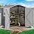 DWVO 6x4ft Metal Outdoor Storage Shed with Window, Lockable Tool Storage Sheds, Steel Garden Sheds with Sloped Roof for Backyard, Patio, Garage, Lawn, Gray + White