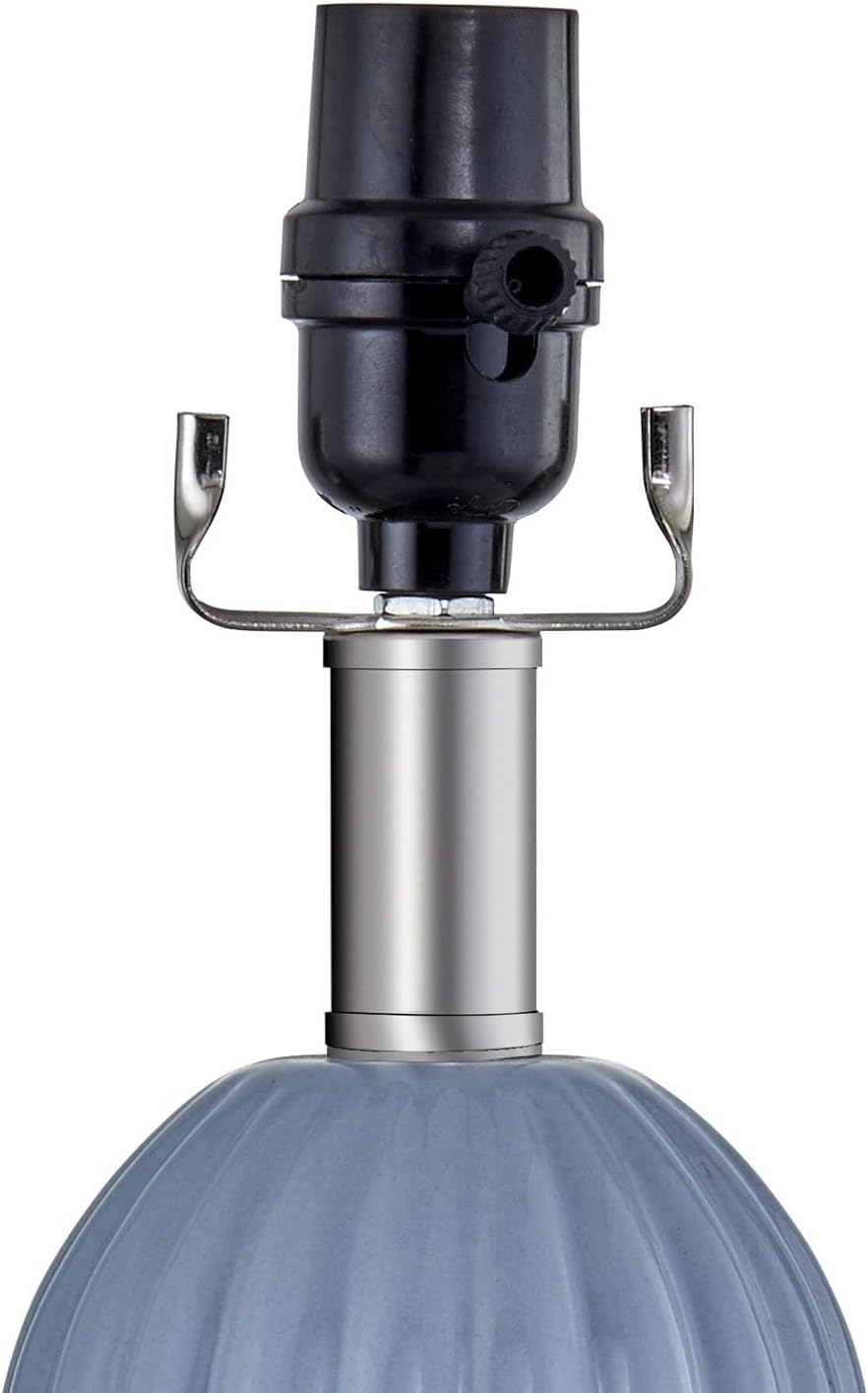 Maxax 2pk Ceramic Table Lamps, Blue, 3-Way Dimmable
