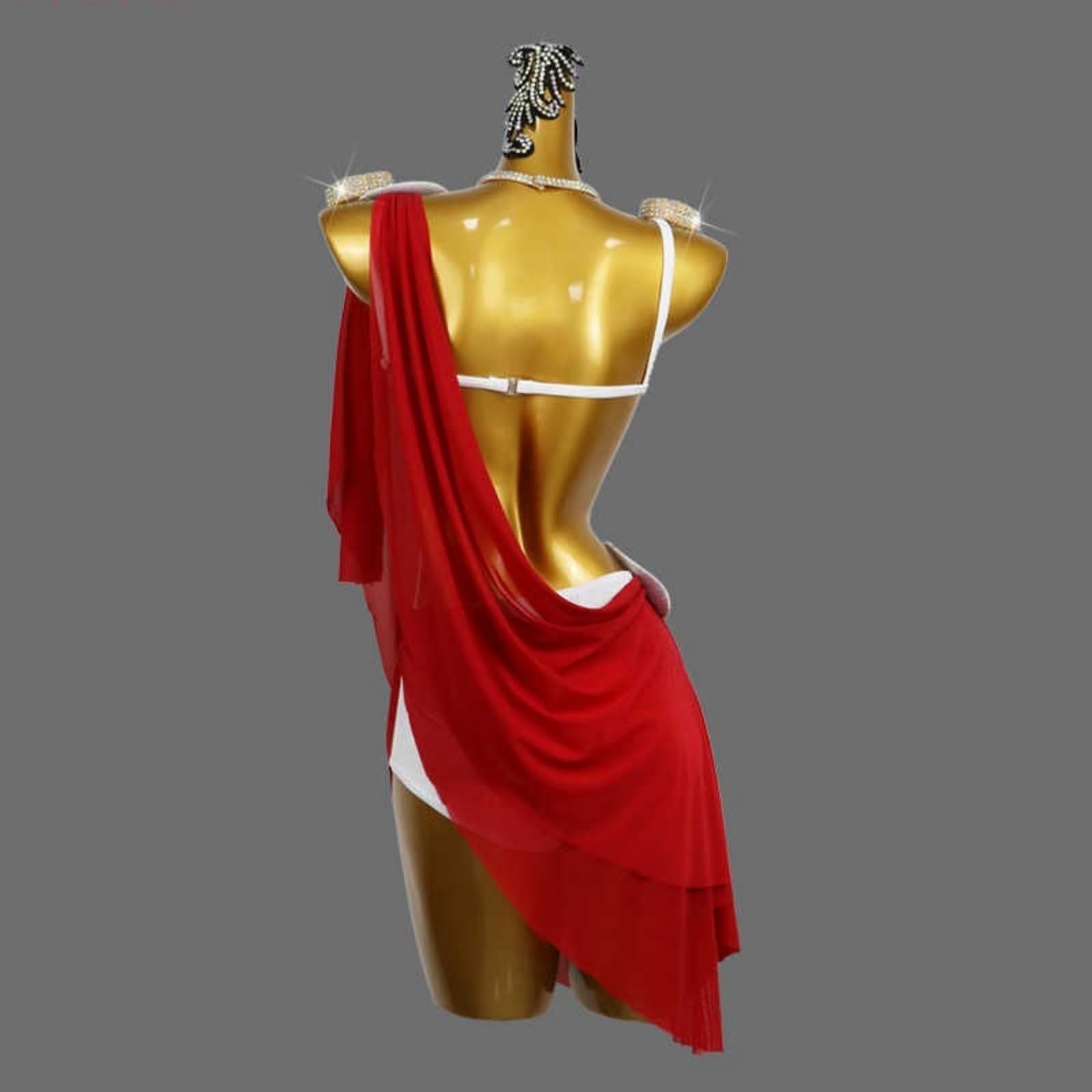 Frauen Latein Tanzkleid, Erwachsene Strass Hohle Rücken Latein Tanzkleider Hosenträger Ärmelloses Wettkampfkleid Für Gesellschaftstanz Tango Cha Cha Tanz Outfit