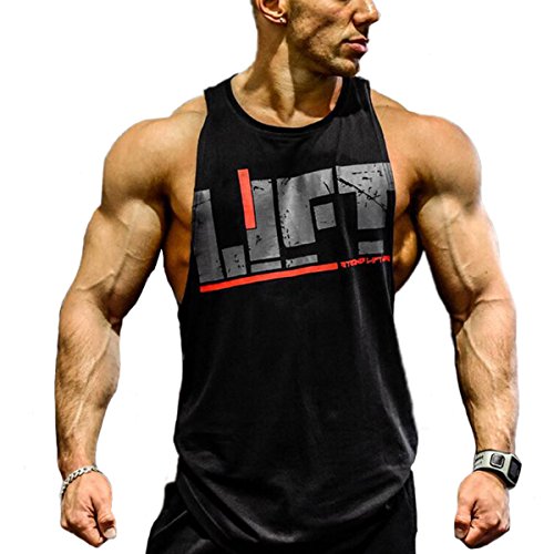 Men's Fitness Bodybuilding Sport Tank Top Sleeveless Y-Back Muscle Vest Cover