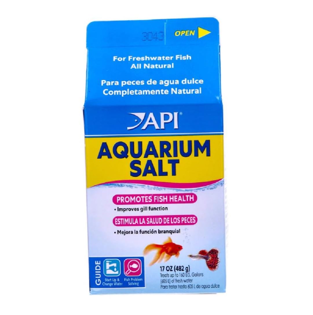 APIAquarium Salt For Freshwater Aquarium Fish Electrolyte Balance, Multicolor, Api Freshwater Aquarium Salt, 17 Oz