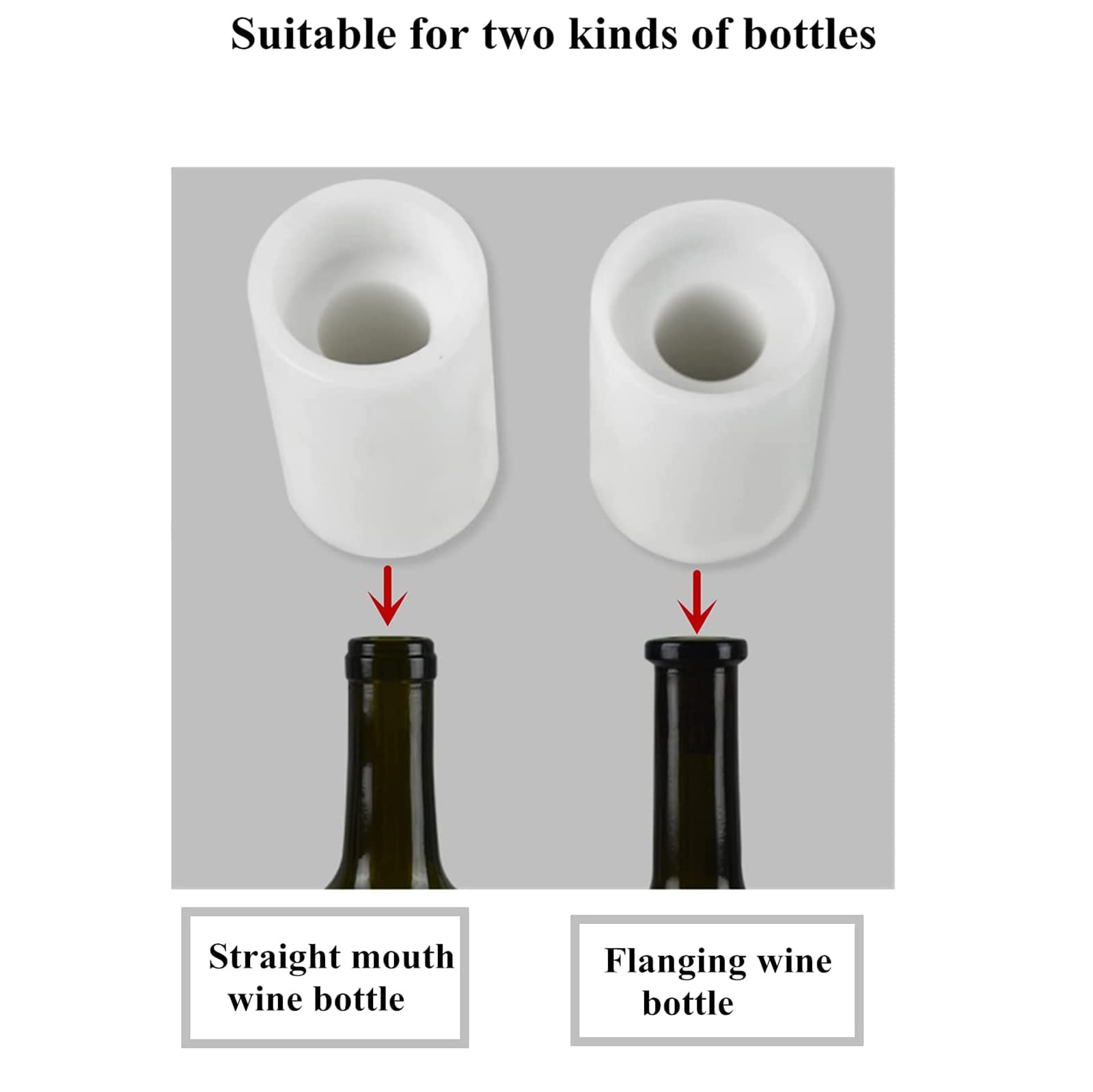 Corchadora manual para botellas de vino, acero inoxidable, altura ajustable, almohadilla antideslizante, incluye 2 fundas POM para corchos #8 y #7