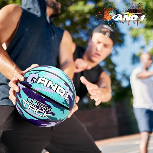 AND1 Ultra Grip Basketball: Official Regulation Size 7 (29.5 inches) Rubber - Deep Channel Construction Streetball, Made for Indoor Outdoor Basketball Games