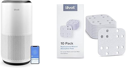 LEVOIT Purificadores de aire para el hogar, habitación grande de hasta 1980 pies cuadrados en 1 hora con monitor de calidad del aire y filtros de