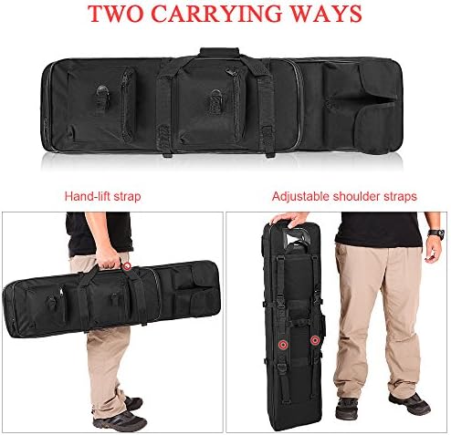 Lixada 36" Rifle Gun Bag Shooting Storage Case Hunting Padded Barrel Carrying Bag with Shoulder Sling Strap Shotgun Airsoft Case for Hunting Accessories