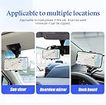 XINLIYA Mont de téléphone de voiture, ABS Support de téléphone cellulaire pour voiture, 1400 Degree Rotation Dashboard Cell Phone Holder, Support pour Clip Mobile pour 3 à 7 pouces Smartphones, Support de téléphone automatique pour tous les Smartphone