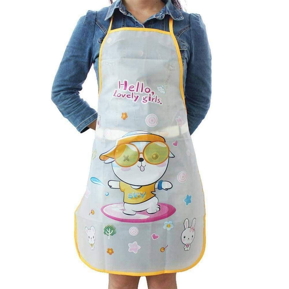Grofilo Waterproof Kitchen Apron, Plastic Type Aprons with Front Pocked Waterproof Kitchen Apron, Plastic Type Aprons with Front Pocke (Multi color)