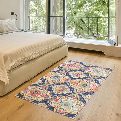 Tapete Boho Vintage 2x3 Ft Lavable Antideslizante miniatura 6