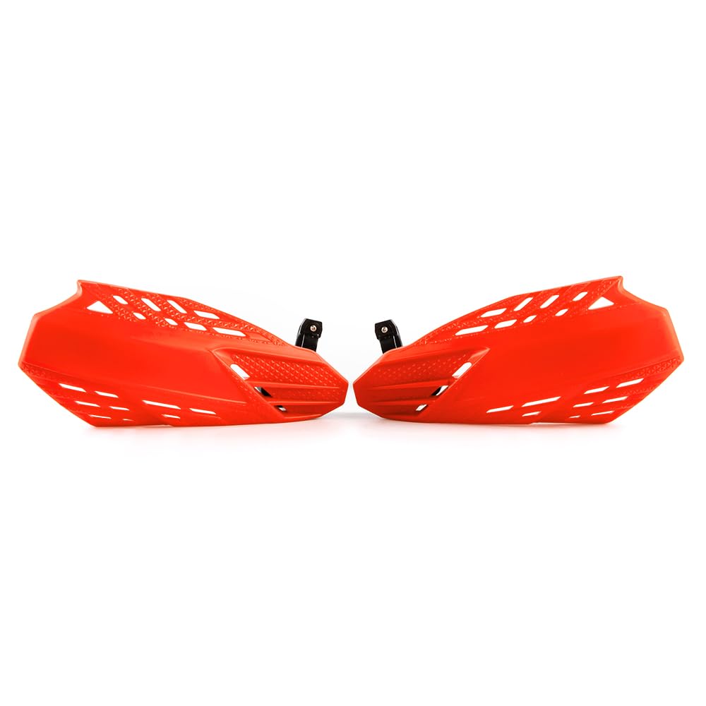 Protège-mains moto pour motos tout-terrain pour 22 mm 25 mm 28 mm protege mains moto avec protection pour les mains pour motos tout-terrain Compatible avec quads bobbers choppers (Orange)