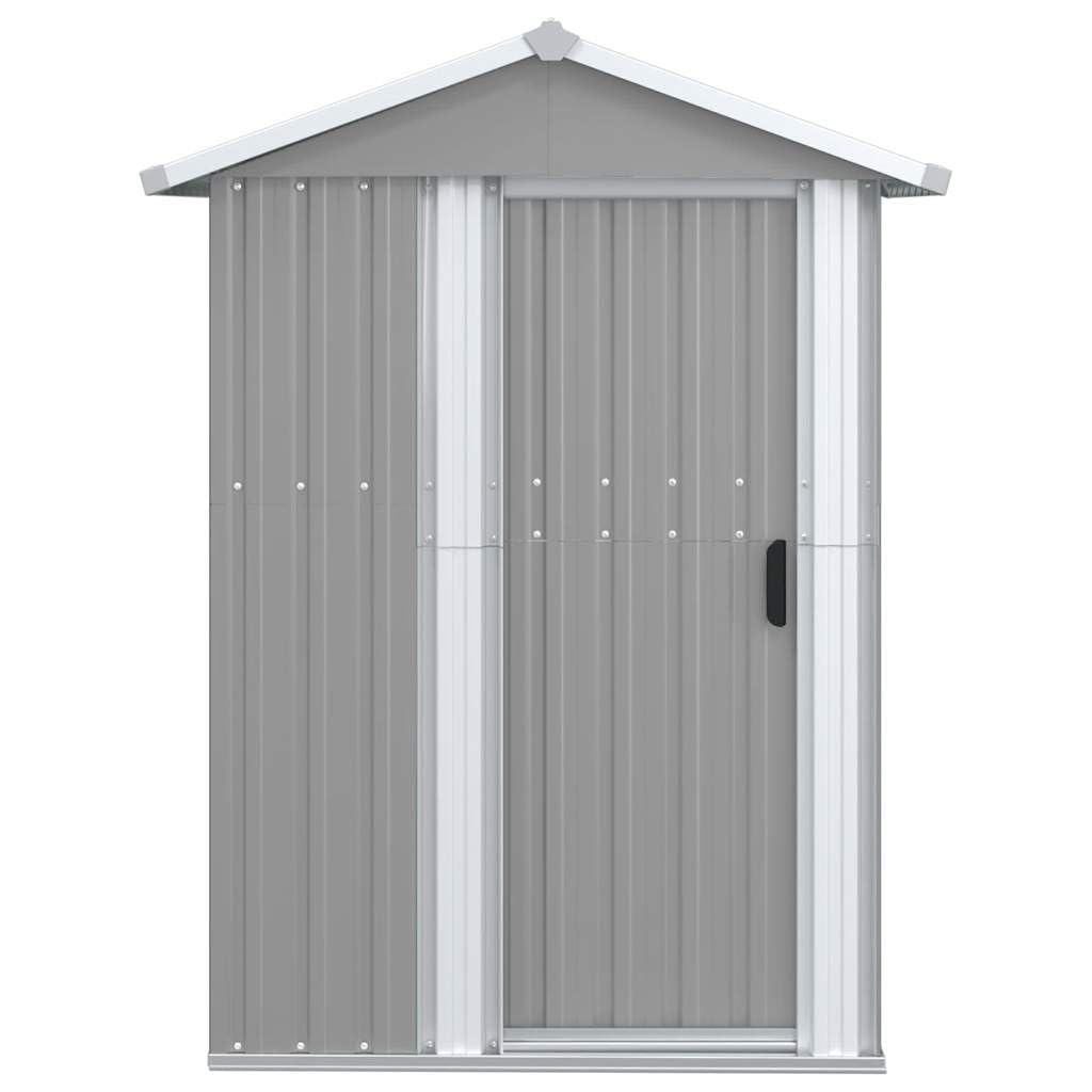vidaXL Capanno da Giardino Grigio 126x97,5x177 cm Acciaio Zincato