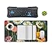 Dark Green Plants Desk Mat Non-Slip Laptop Writing Pad Large Keyboard Mousepad with Rubber Base 23.6
